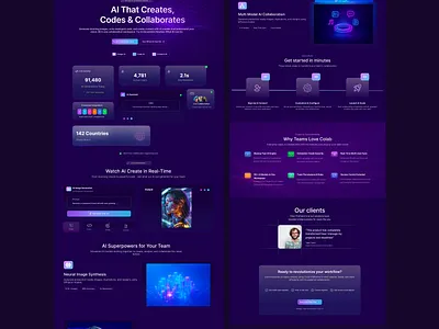 Landing Page Design figma high fidelity landing page ui design