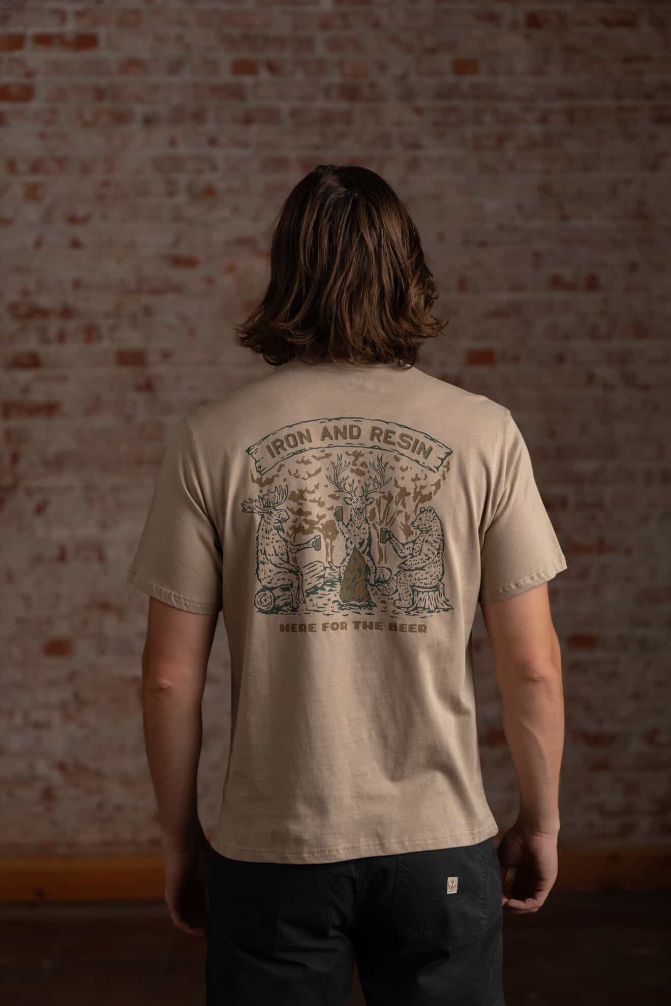 HERE FOR THE BEER apparel apparel design artwork badge clothing design drawing graphic design handdrawn illustration merch design merchandise mockup product design t shirt design vintage design