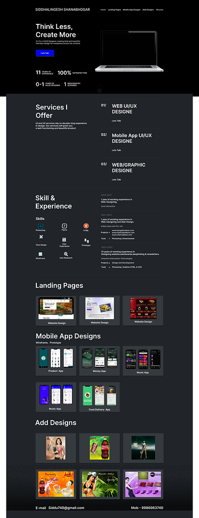 Siddu Portfolio of UI/UX Designee branding graphic design ui