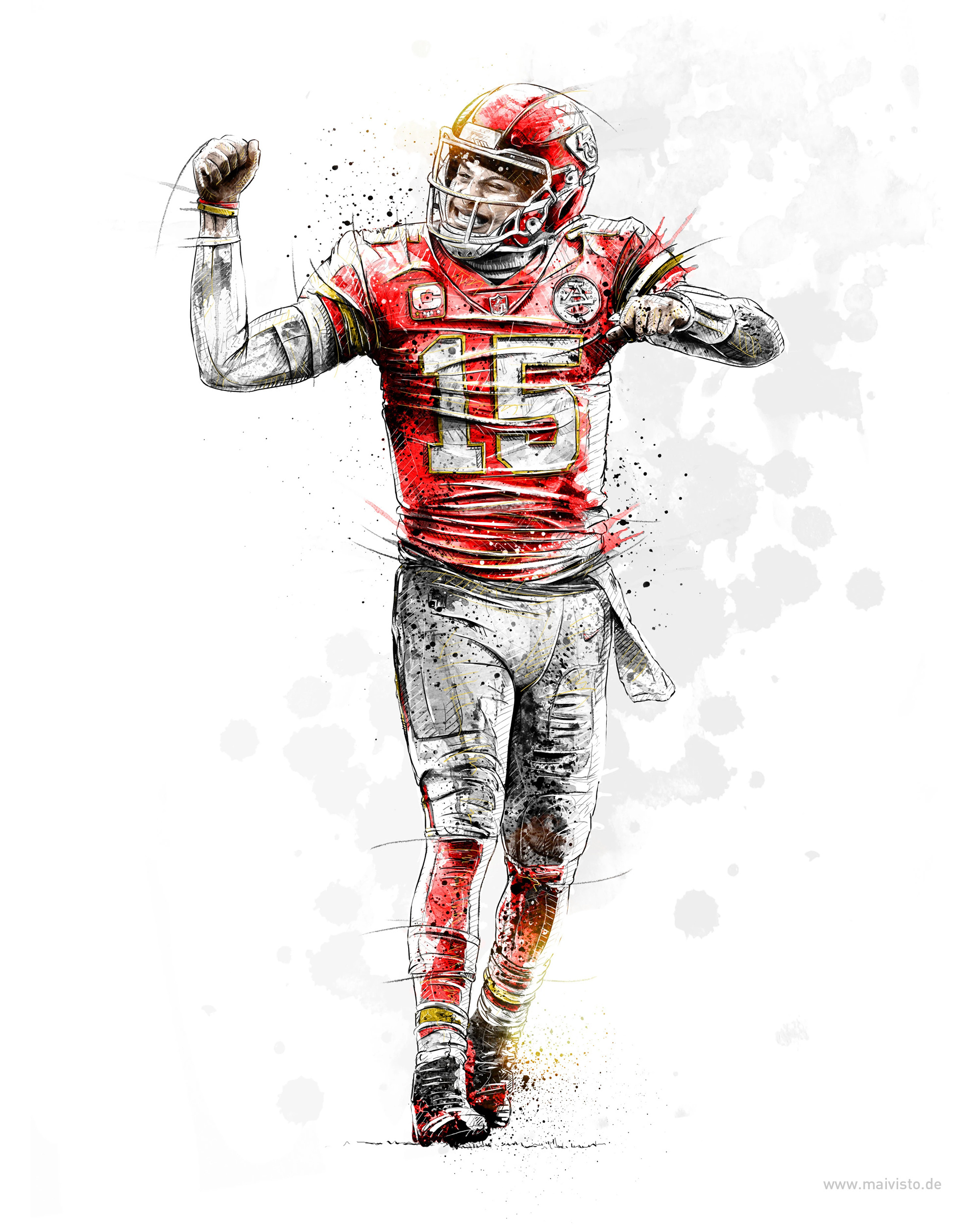 NFL Illustrations for Bleacher Report drawing football illustration illustration ink nfl pencil photoshop sports illustration wacom watercolor