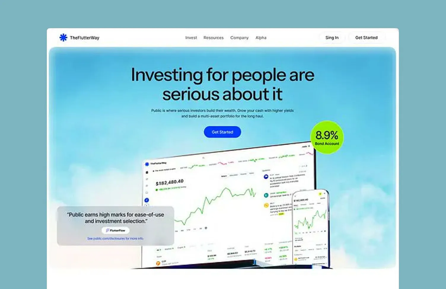 Invest Smarter, Not Harder 3d animation branding graphic design logo motion graphics ui