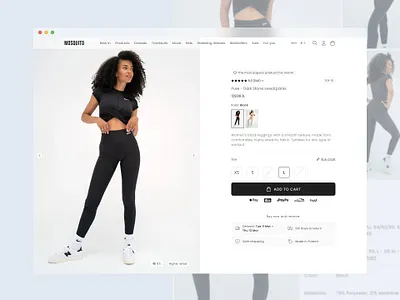 Mosquito - Product Page Refresh for Fashion E-commerce ecommerce fashion minimaldesign pdp productpage ui uidesign ux