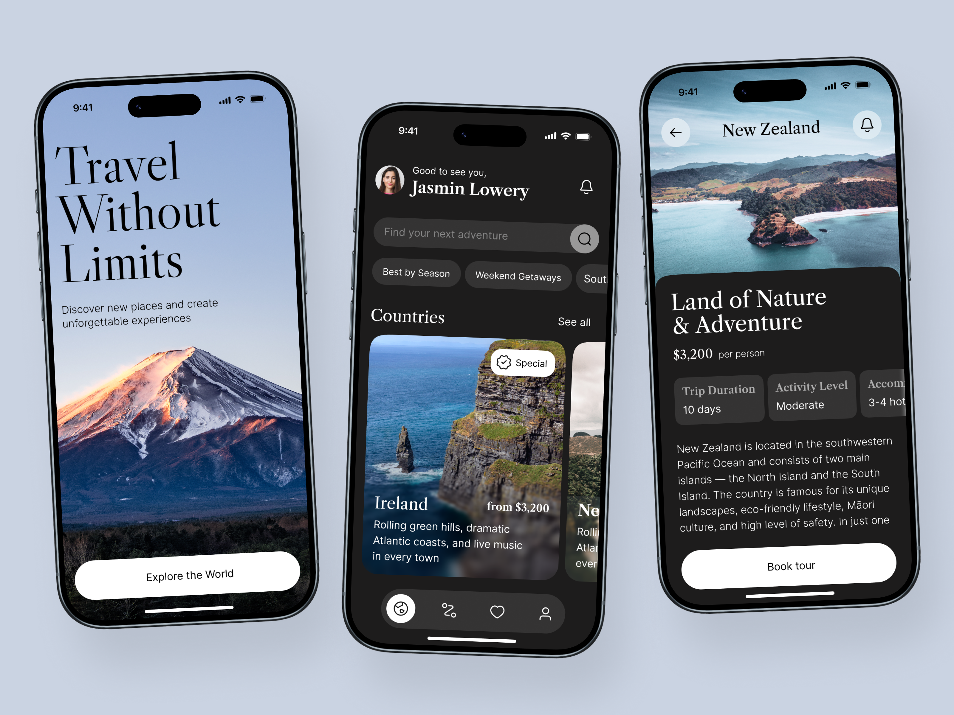 Example of Travel Itinerary Planner Mobile App Design
