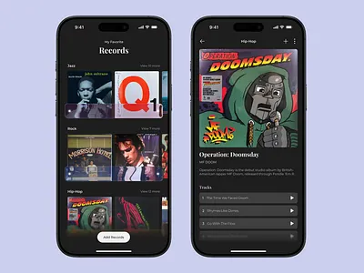 Music App Concept aesthetic app app design mobile mobile app mobile app design mobile design music music app playlist record app ui uiux ux