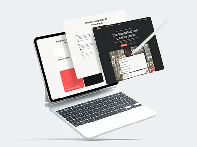 Landing Page Design for a Enterprise Food Tech Platform application design bento enterprise ux food tech homepage landing page product design ui web design