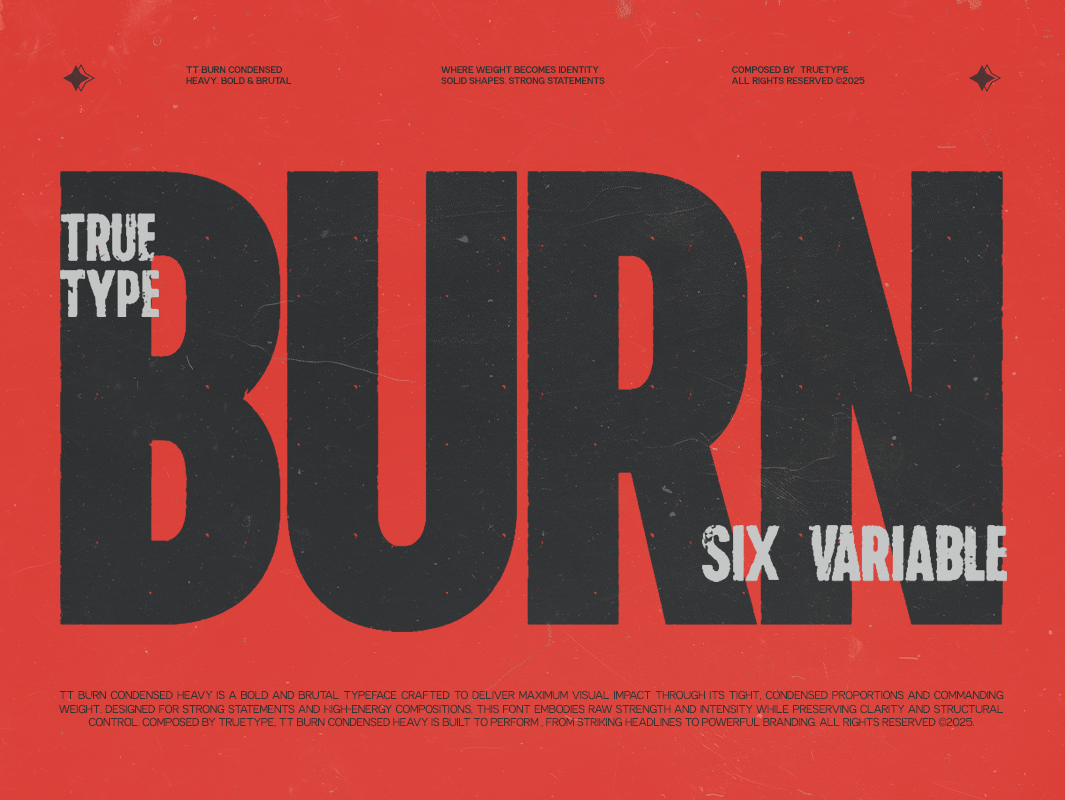 TRT Burn – Bold Condensed Power Sans bold font branding branding font clean design display font elegant entertaiment exhibition font font family magazine music poster font sans condensed strong font urban