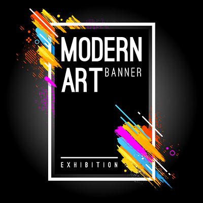 Modern Art Banner. creative design graphic design modern art banner. profetional