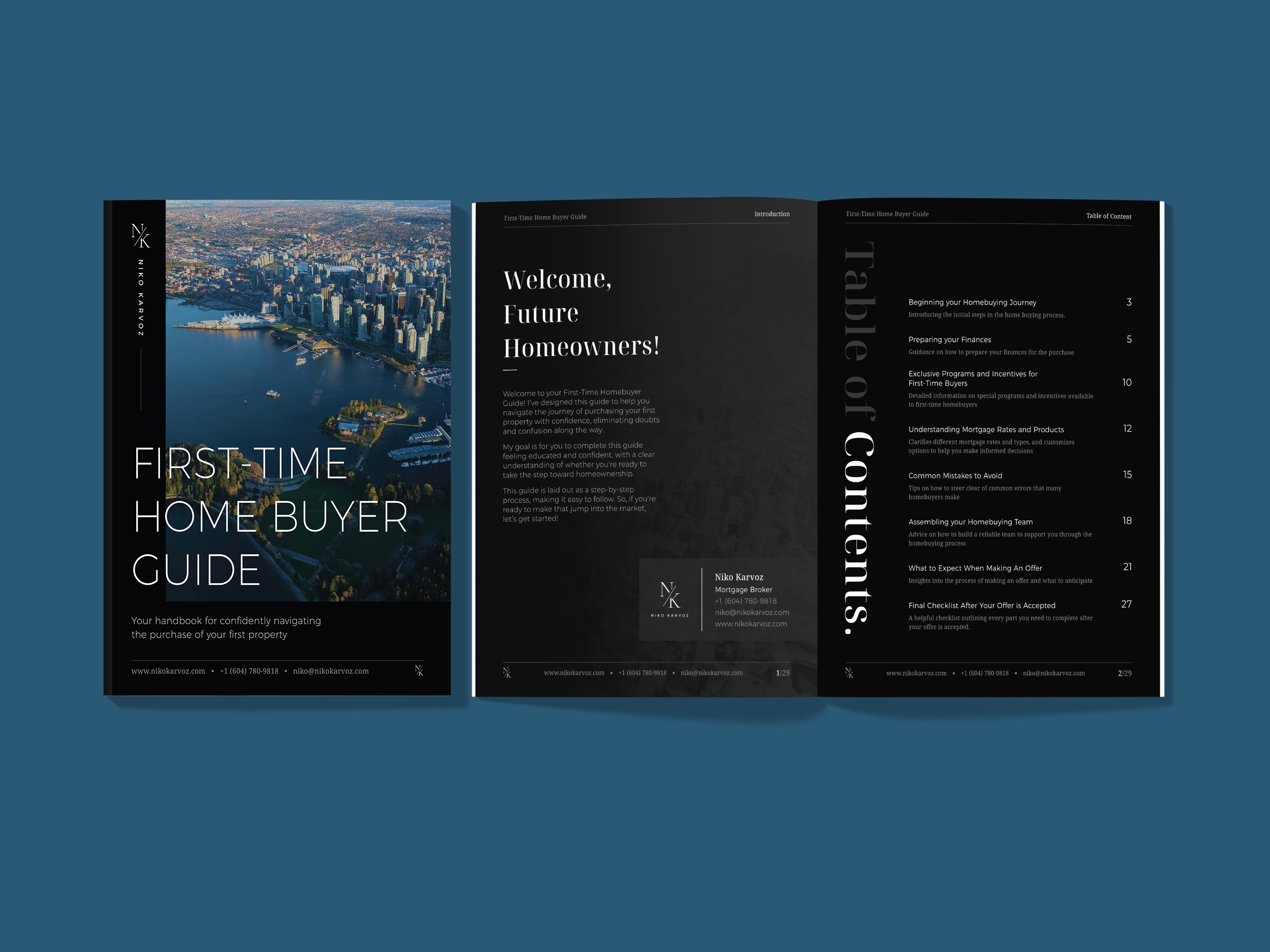 First-Time Home Buyer Guide | Real Estate Editorial Design brochure design canva design ebook design editorial design guide design indesign layout layout design lead magnet marketing ebook mortgage guide pdf design print design property guide publication design real estate real estate design real estate marketing