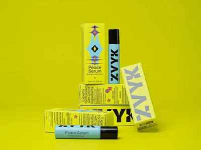 Peace Serum Skincare Packaging art direction beauty beauty branding bold typography box design brand identity branding color blocking cosmetic packaging graphic design label design neon colors packaging packaging design product design serum skincare spot treatment typography visual identity