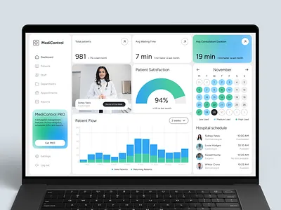 Hospital Management Enterprise Web Design custom software development dashboard ui healthcare web app hospital management system medical interface modern dashboard saas platform ux design web design website design