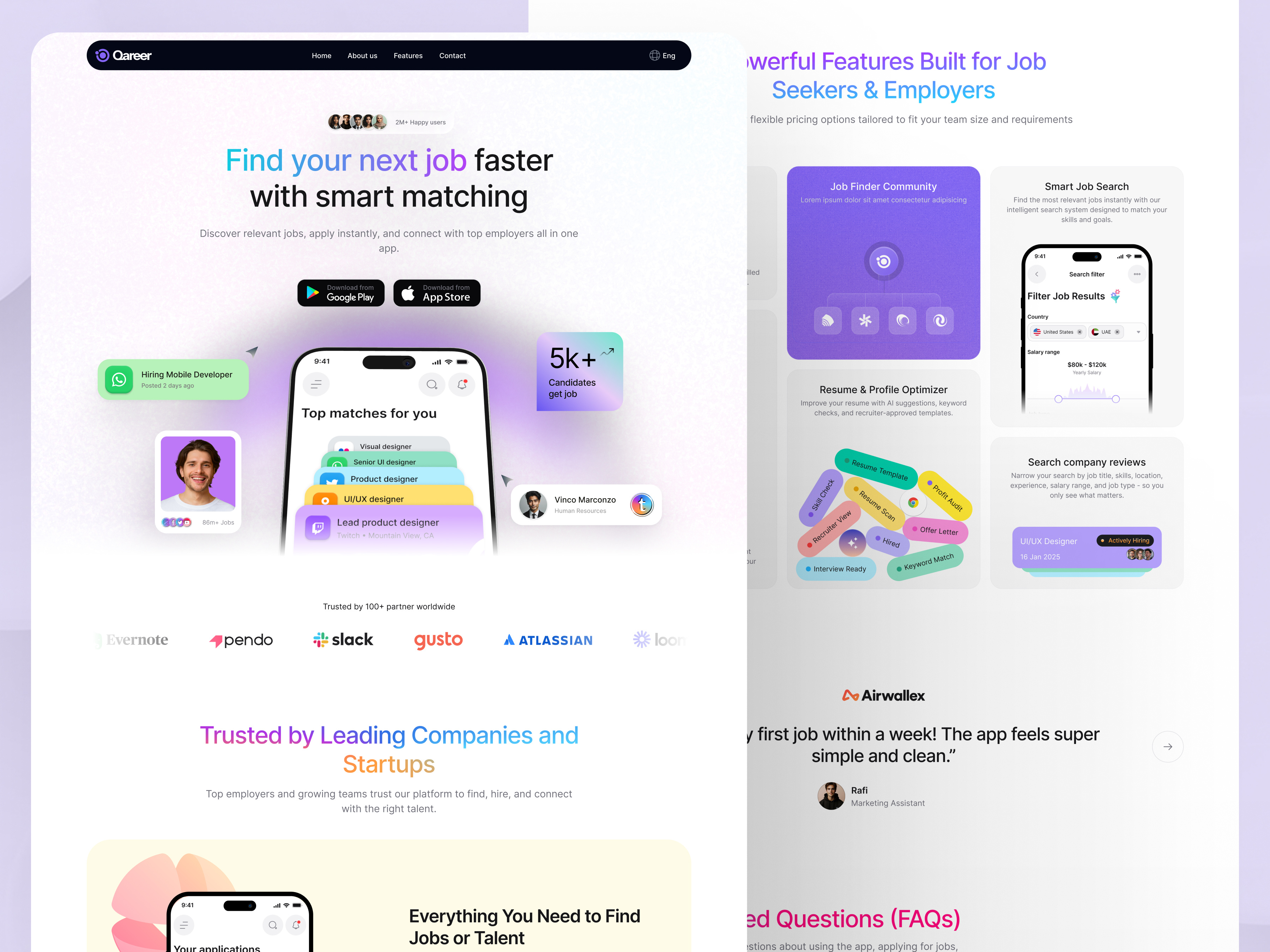 Example of Website UI Design Concept (5 Subpages) 