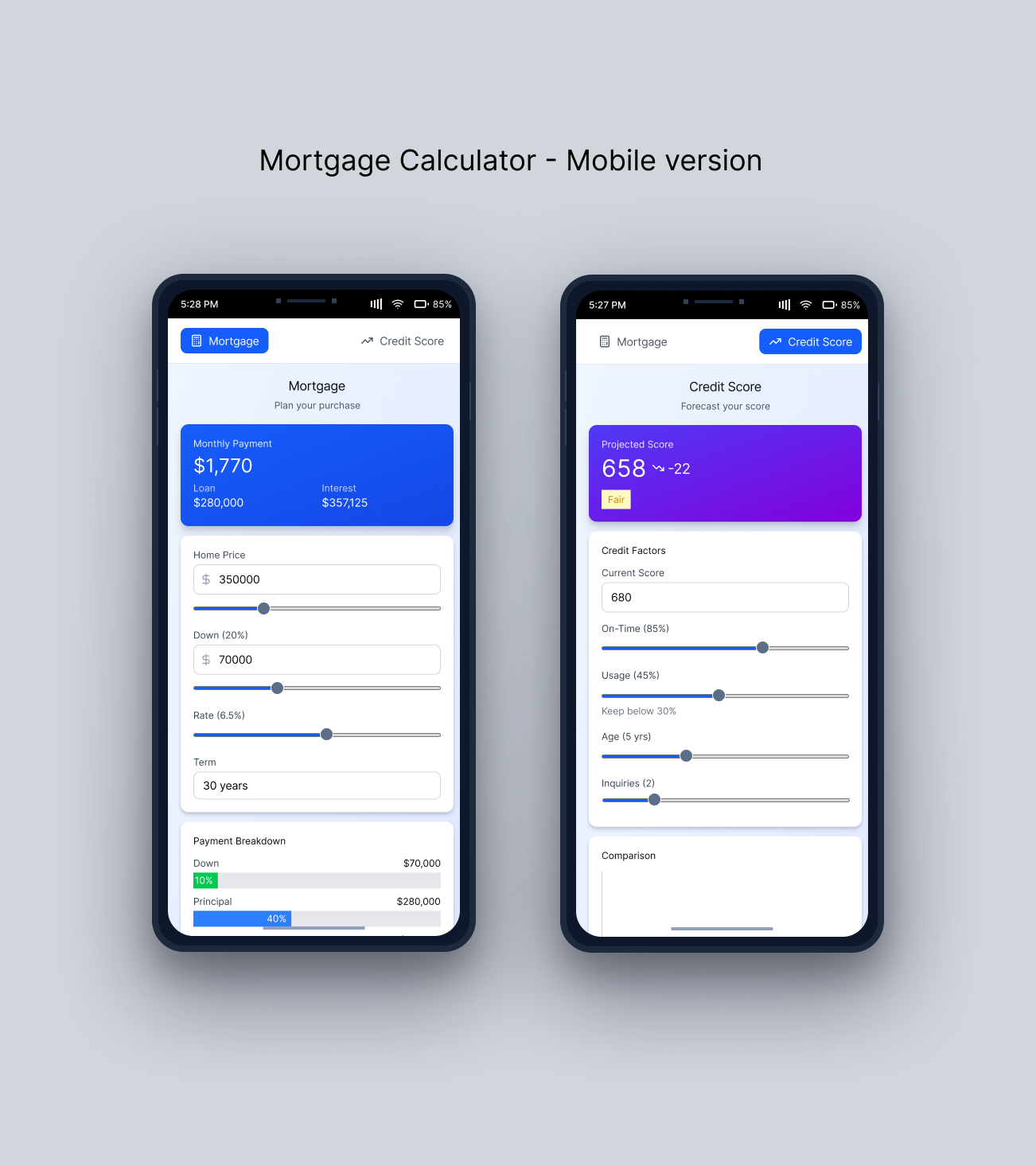 Mortgage calculator – Daily UI #004 dailyui dailyui004 dailyui4 mortgage calculator