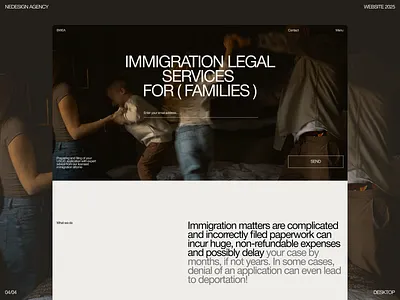 Website Design for Immigration Support Services ui