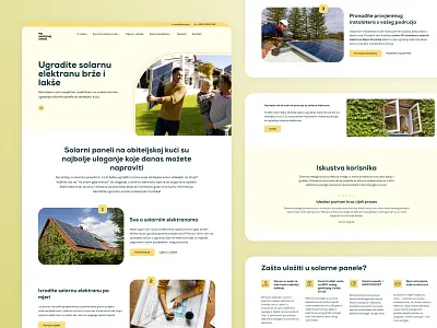 Na sunčanoj strani - Solar Energy Awareness & Website climate tech product design responsive design ui design ux design web design