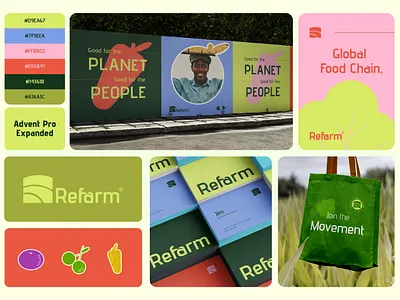 Logo and Brand Identity for an Organic Farming Brand - Refarm agribusiness agriculture agro agrotech brand design branding climate creative logo farm food gfxmanjur growth identidade visual innovation logo design minimalist nurturing organic tecnologia visual identity