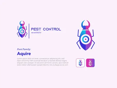 Pest control logo 3d branding design flat graphic design icon illustration lo logo vector