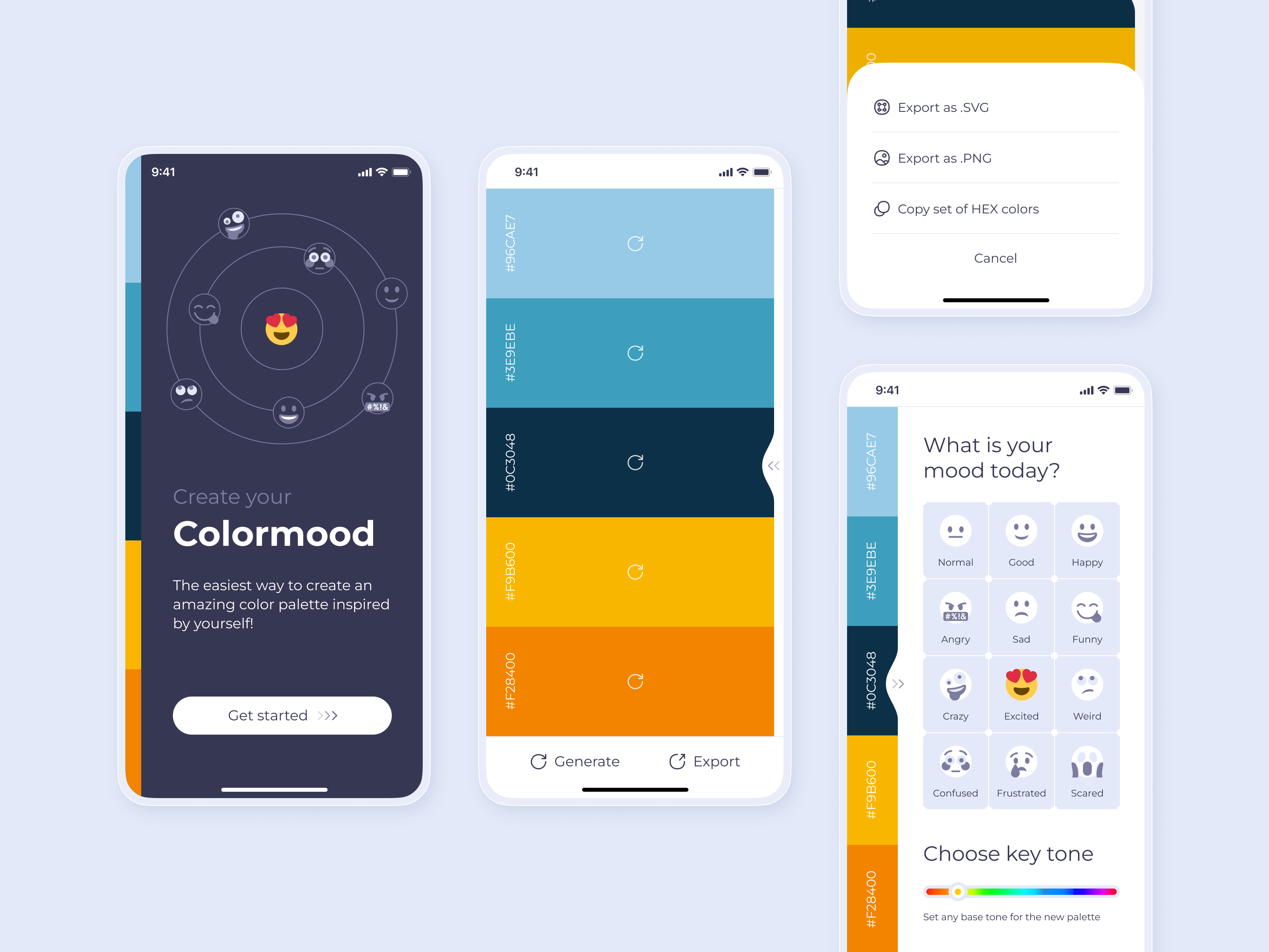 Color Generator Mobile App Design app color design figma generator mobile modern mood palette prototype ui ux