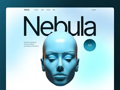 Nebula | Marketing Agency For Medical and Beauty Industry android cosmetics cosmetology figma futuristic landing landing page medical medicine robot ui uxui web design