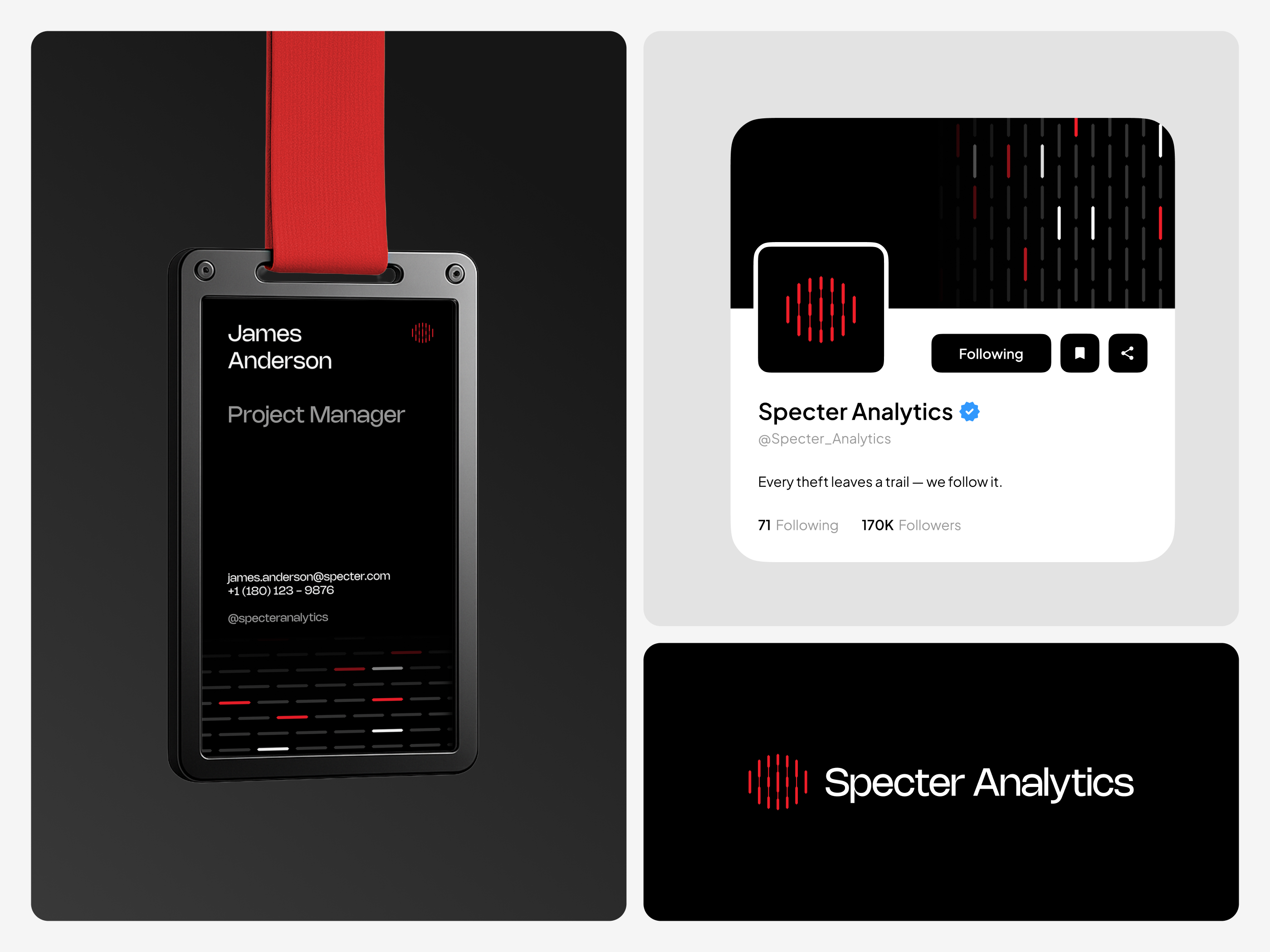 Specter Analytics - Branding ai black branding colors design eye graphic design identity illustration logo logotype mockup red sanserif tech texture type vector