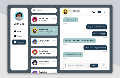 Daily UI :: 013 Direct messaging app. bitmoji branding dailyui dailyuichallenge design designdevelopment development digitaldesign emoji experiencedesign interfacedesign messagingapp messenger productdesign saas ui uichallenge uxuidesign webdesign