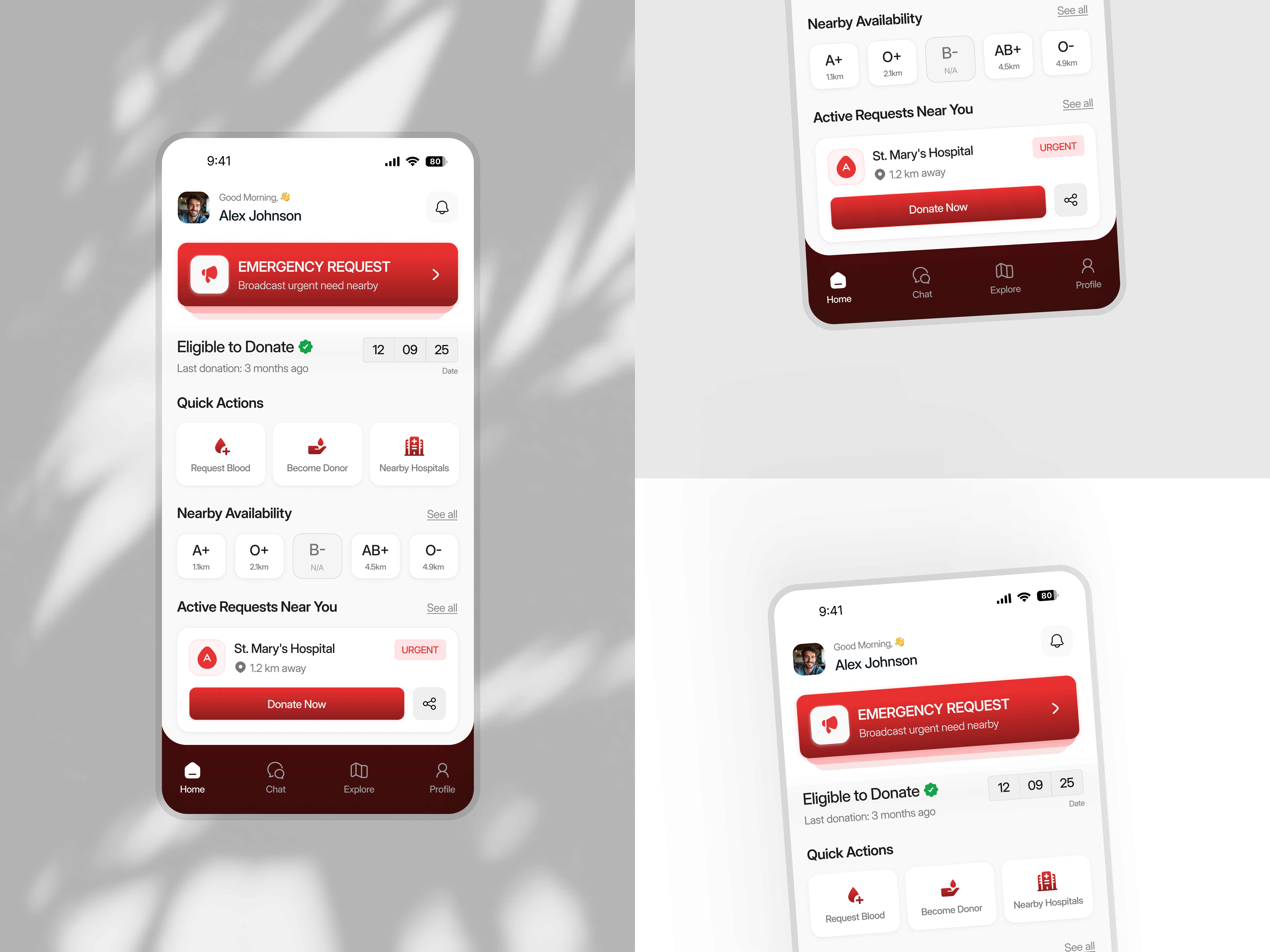 Blood donation app design app blood donation daly ui design mobile app ui ux