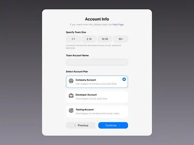 Account Info - Made with SnowUI dashboard ui kit