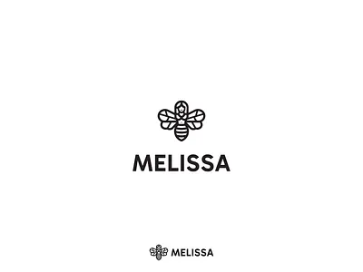 Melissa Logo beehive brand identity branding clean geometric goddes graphic design greek honey honeybee identity lineart logo logo design melissa minimalist simple technology