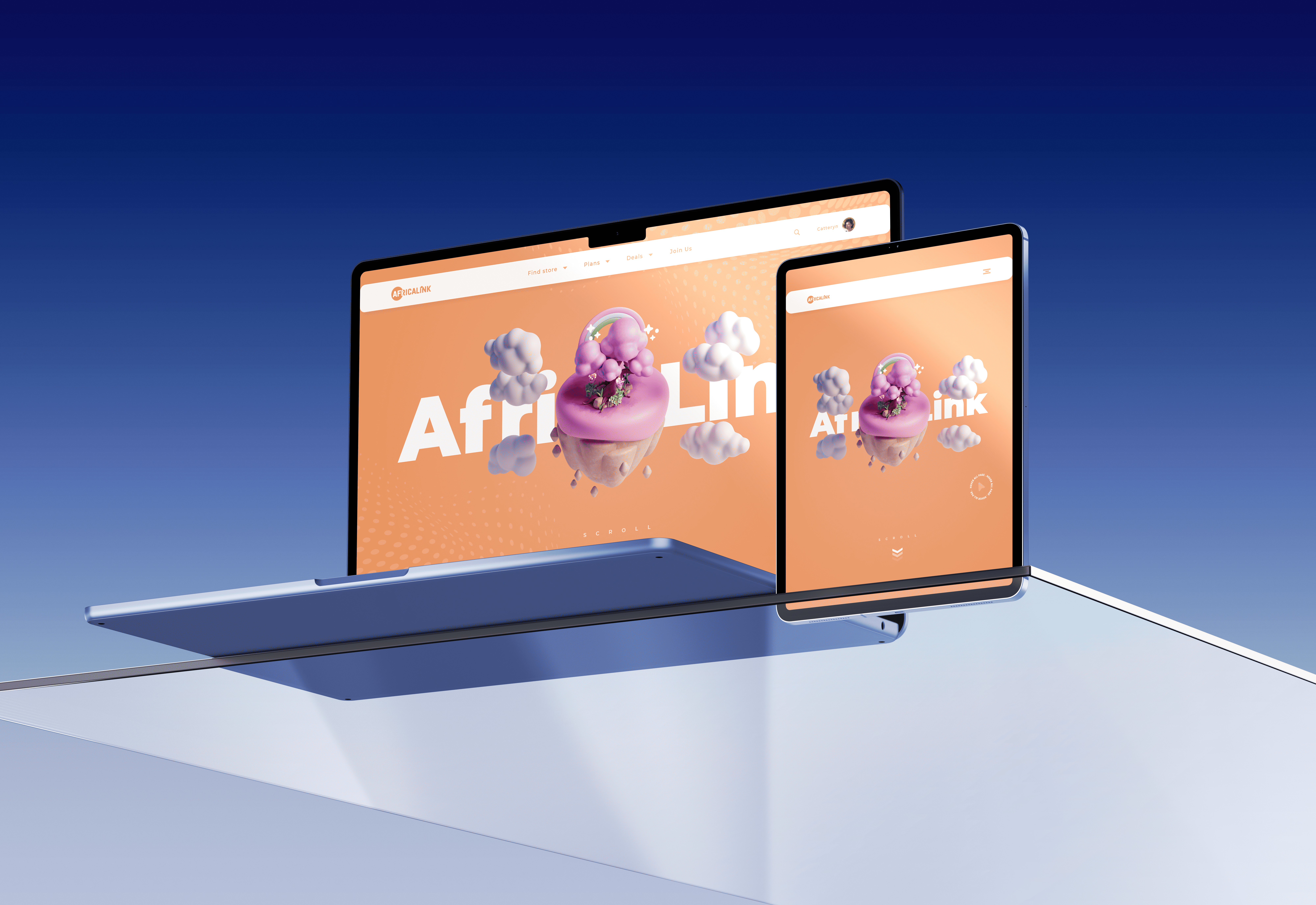 AfricaLink | Telecom platform branding landingpage telecom ui uiux web webdesign