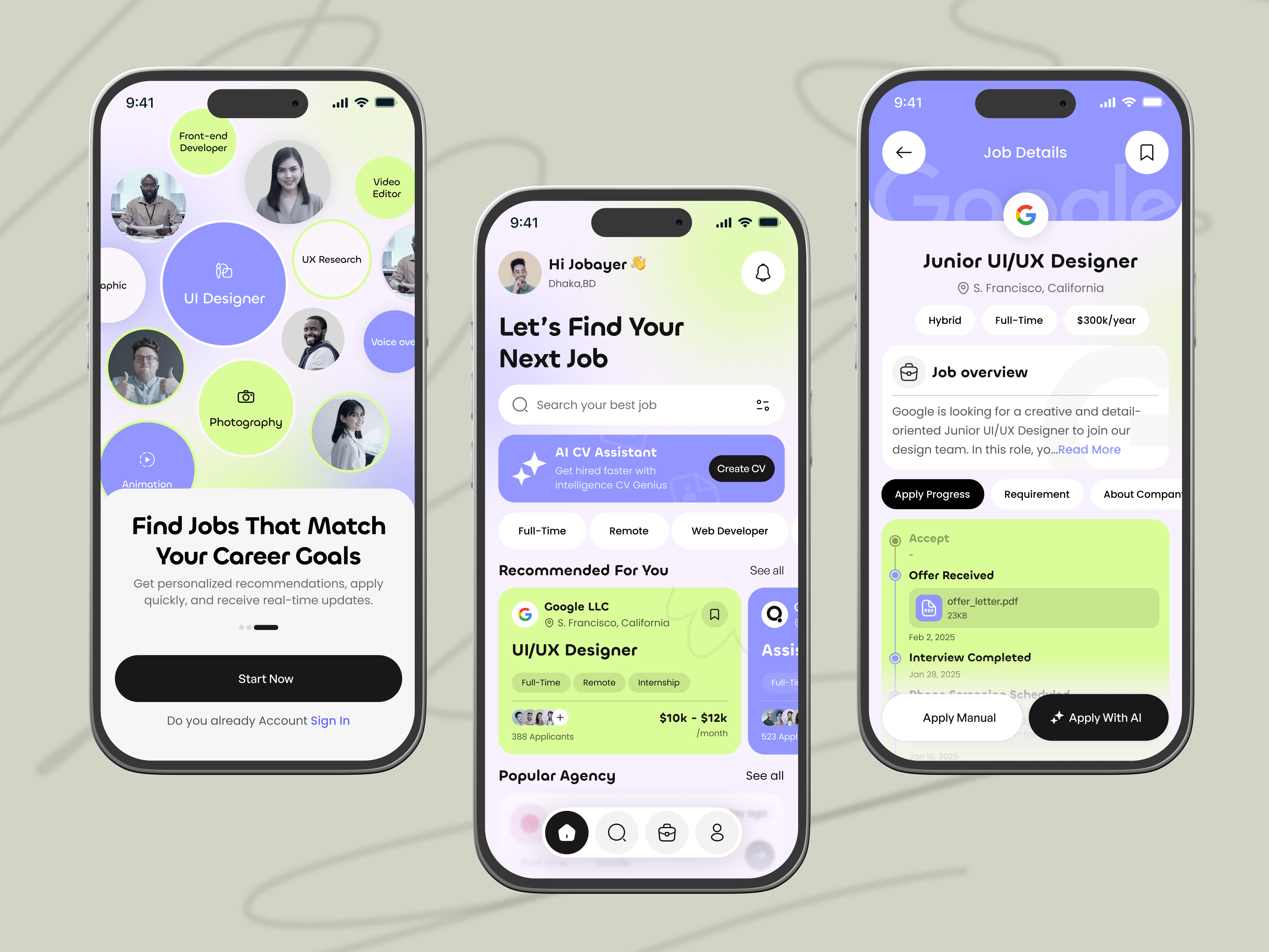 Job Finder App UI Design 🚀 employee finder freelace marketplace freelance platform hiring platform job job app job find job finder job finder mobile app recruit app recruitment app ui vacancy visual identity work