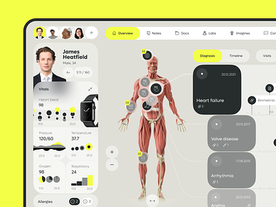 EHR+ - Electronic Health Record System 3d app care clinic doctor ehr emr health hospital lis medicine patient phr ui ux web