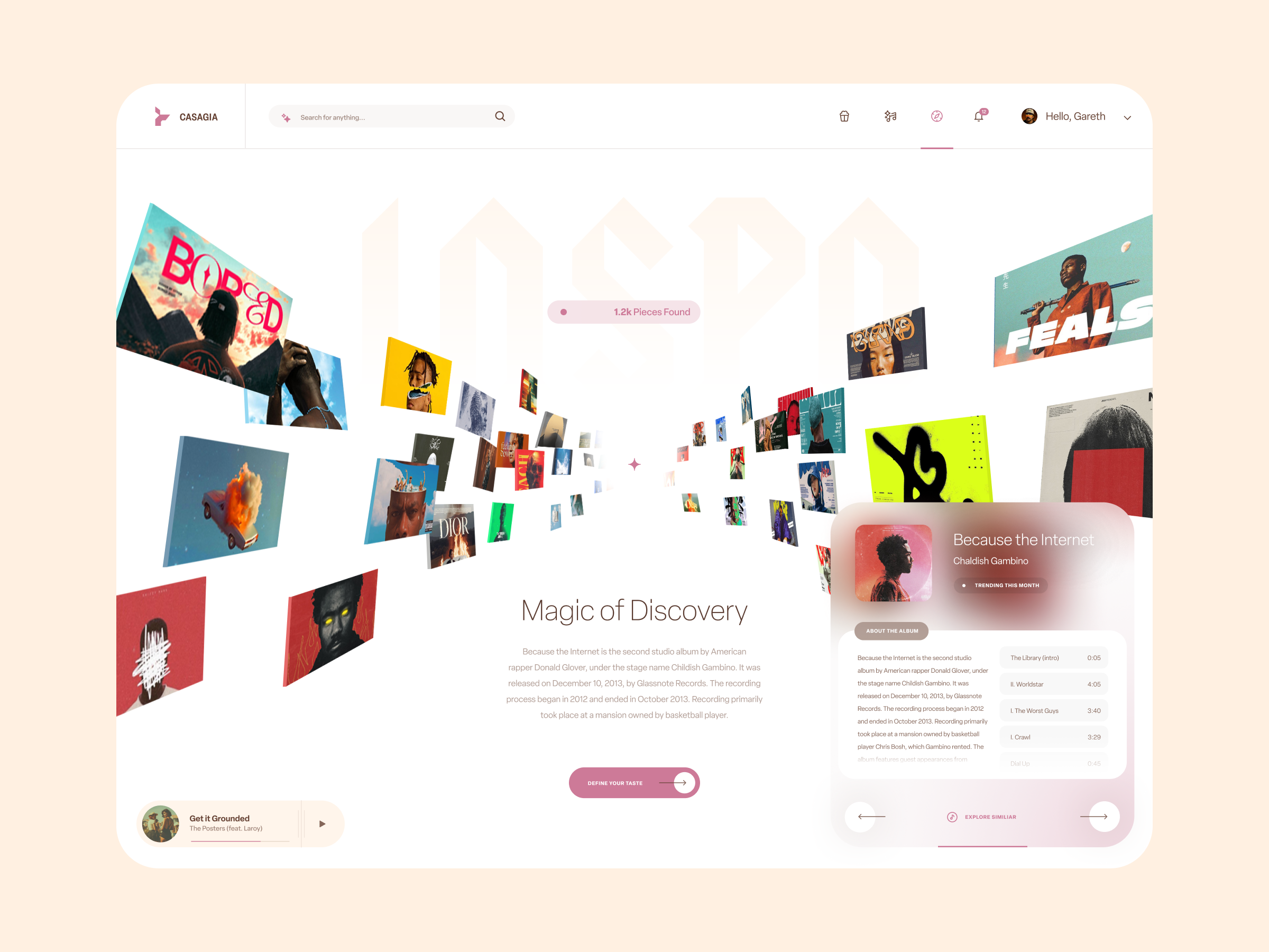 AI Entertainment Web Experience interface product service startup ui uiux ux web