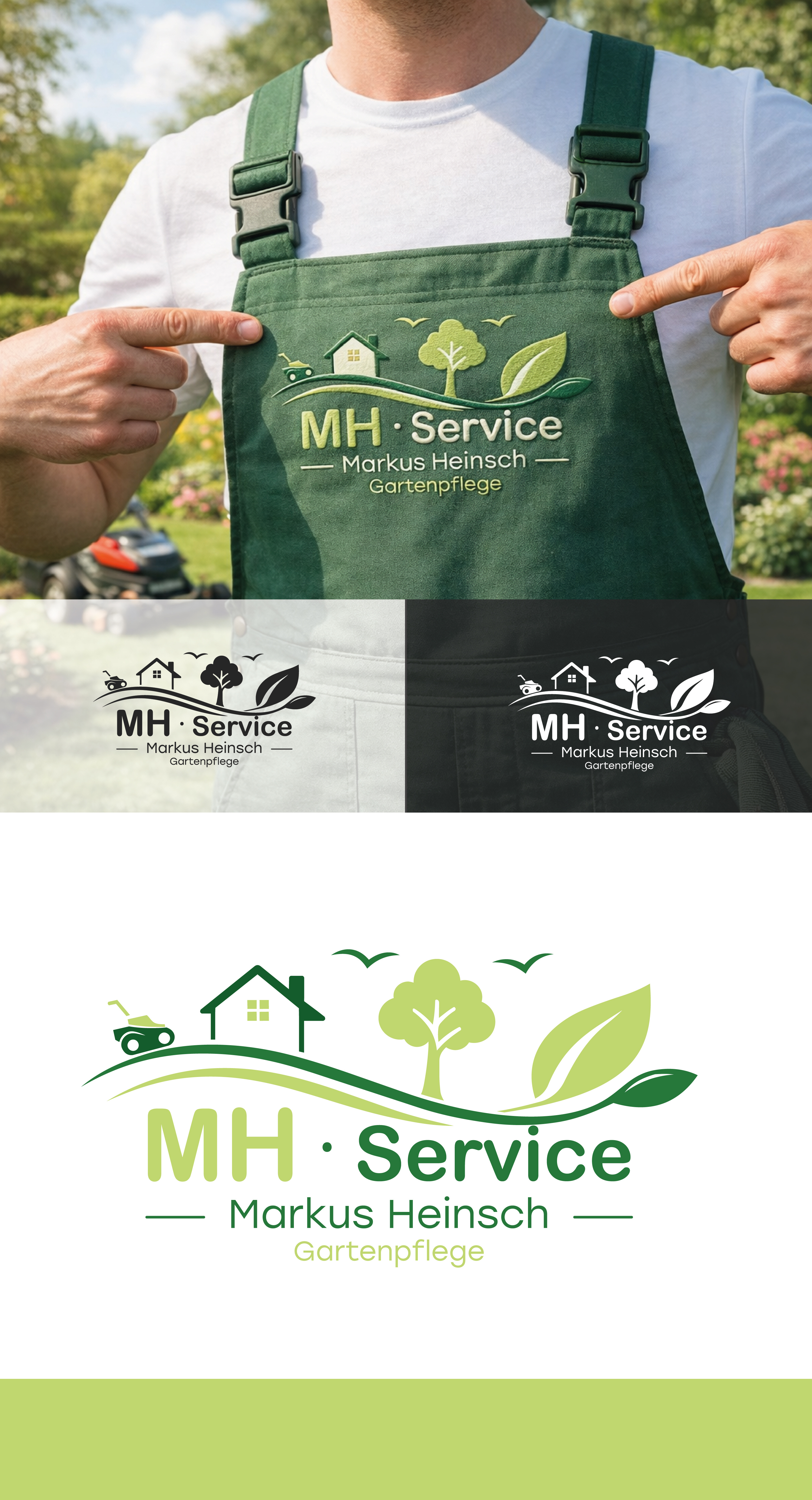 Landscape & Garden Care logo — clean, friendly mark badge eco embroidery gardening green icon identity landscaping lawn care logo mockups vector