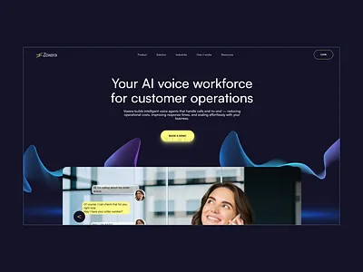 Zoxera - concept ai landing page hero ai digital design graphic design hero landing landing page page ui