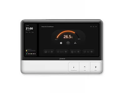 POSCO Smart Home Control Panel UI [ branding design graphic design home control panel home device home os industrial design iot posco posco device smart device smart home smart home control device smart home control panel smart home ui ui uxdesign weather app