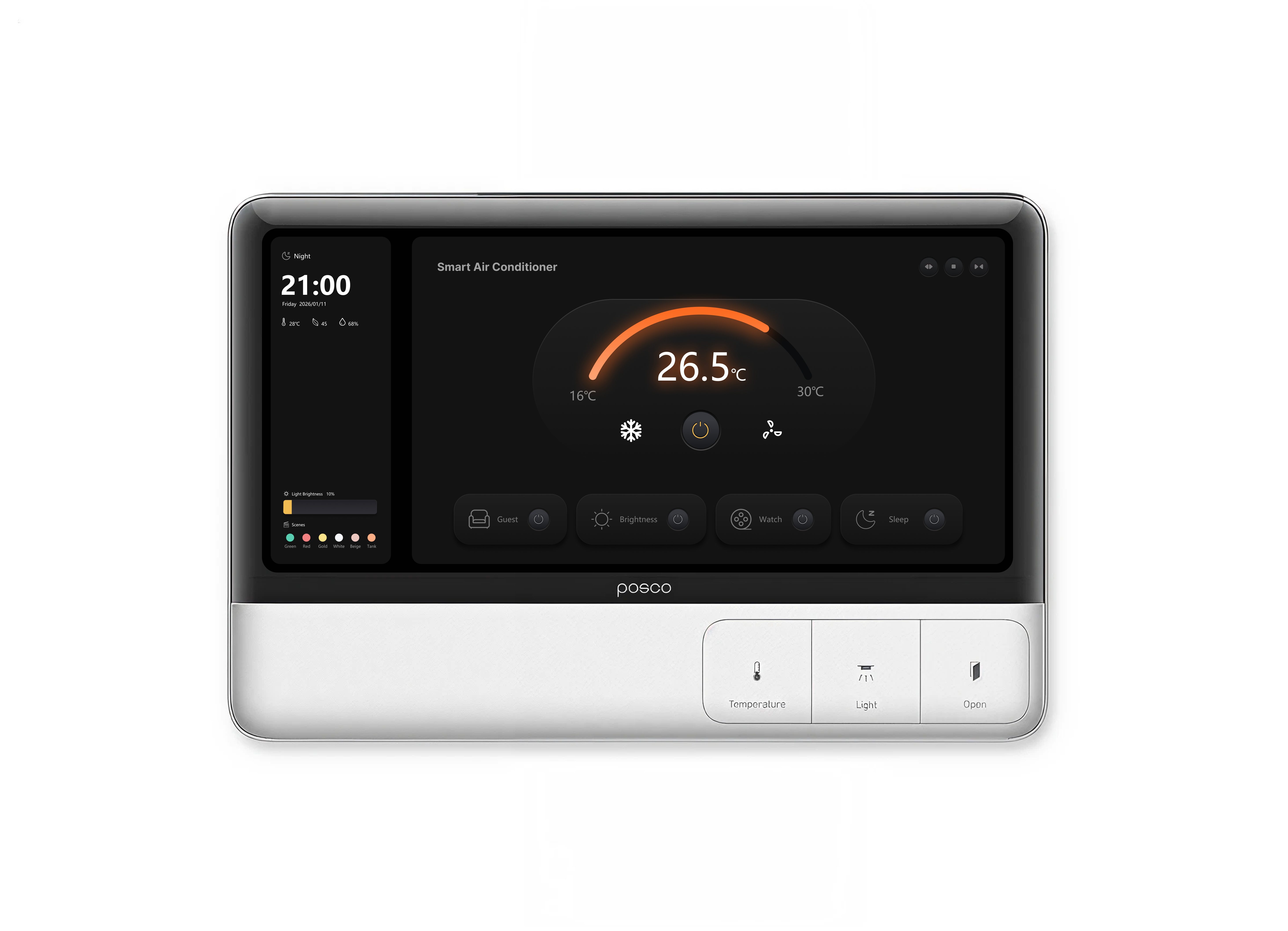 Example of POSCO Smart Home Control Panel UI [