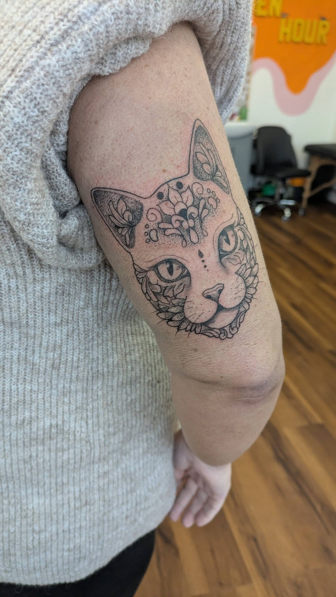 Cat mandala. cat cat mandala dotwork mandala tattoo tattooartist tattoos uktattoo wirraltattoo wirraltattoos