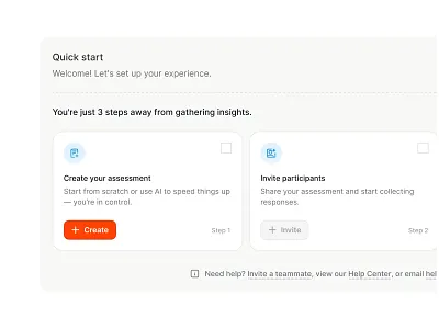 Quick start (first-time user) b2b checklist minimal onboarding product design quick start saas steps wizard