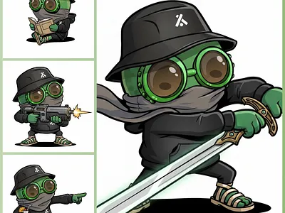 Character Position Design. branding graphic design illustration nft