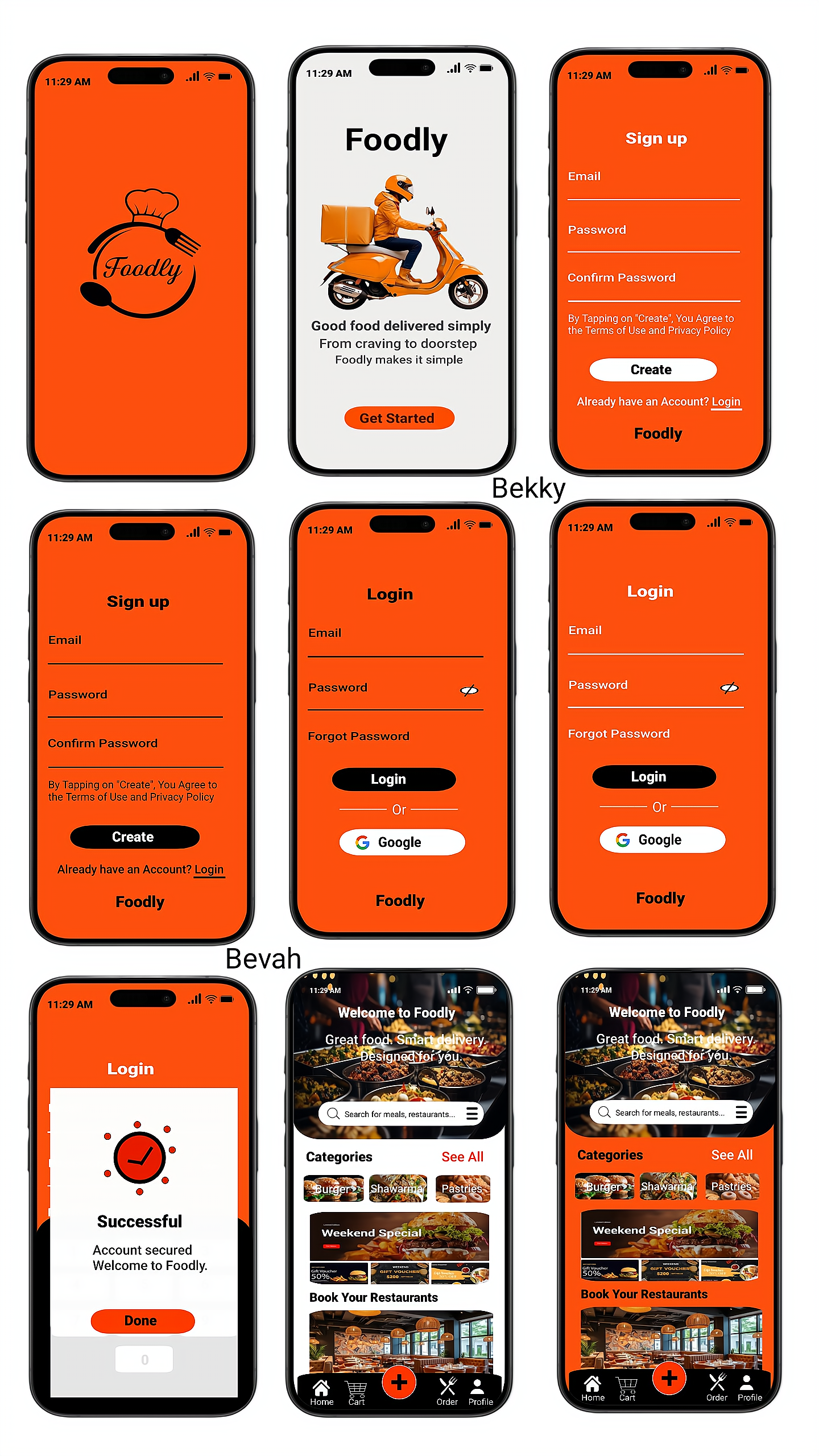 Food Delivery App UI app design delivery app food food delivery mobileapp tracking ui ux