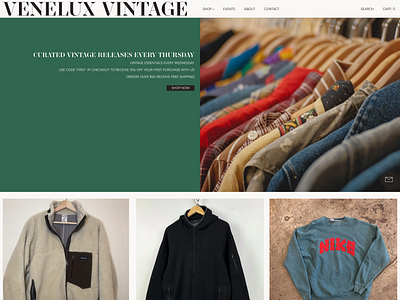 VINTAGE ECOMMERCE STORE branding clothing color palette ecommerce figma mockup product prototype shopify store typography ui user personas ux vintage web design web template wireframe