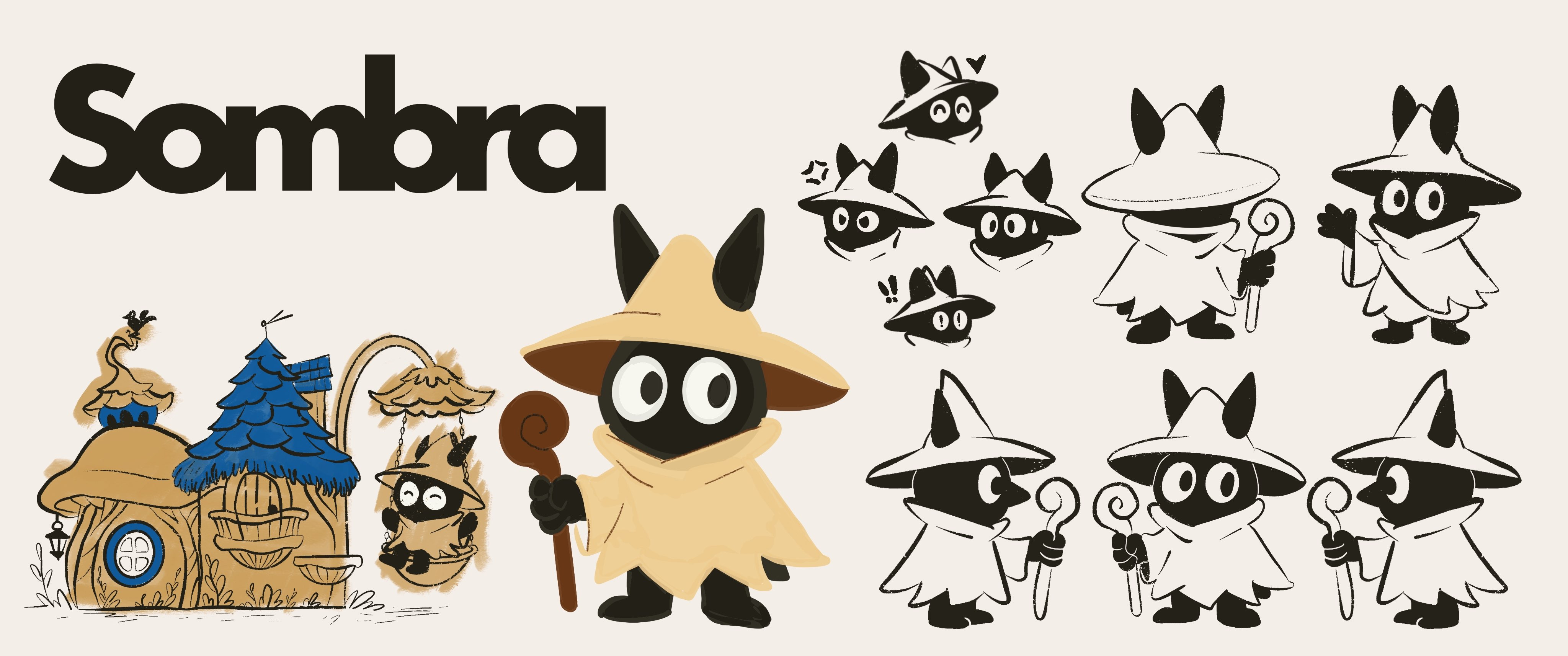 Concept for an OC - Shadow (Sombra) 2d animation ilustration procreate