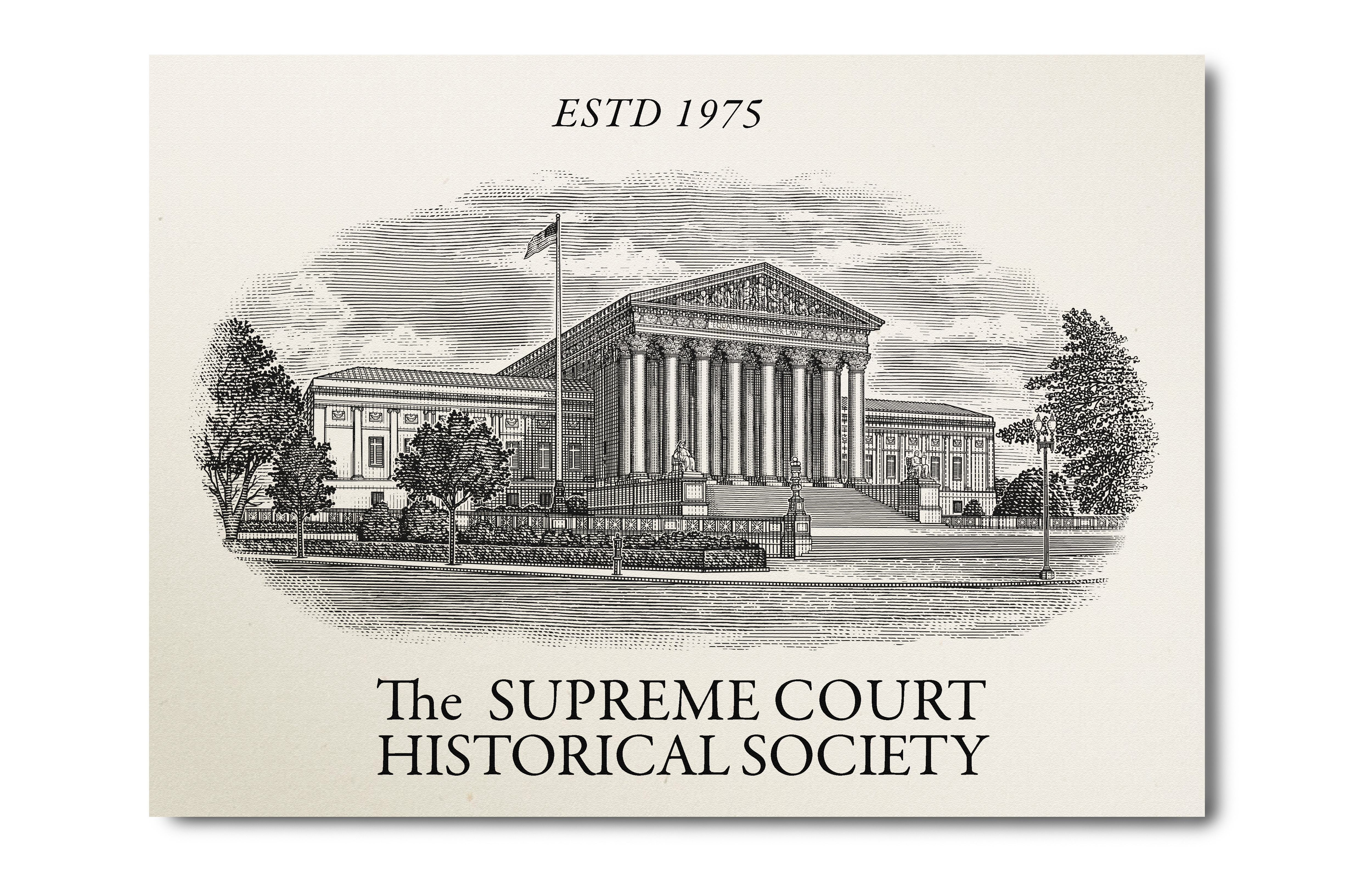 The Supreme Court Historical Society by Steven Noble architecture artwork branding design engraving etching identity illustration line art logo scratchboard steven noble woodcut