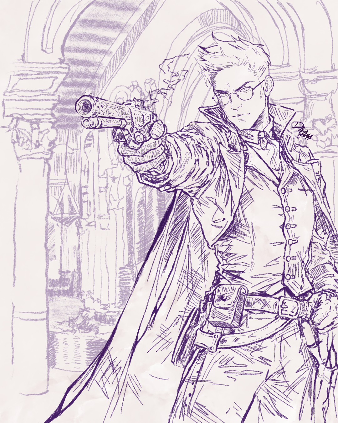 Percibal De rolo- fanart of Critical Rol D&D character 2d animation ilustration