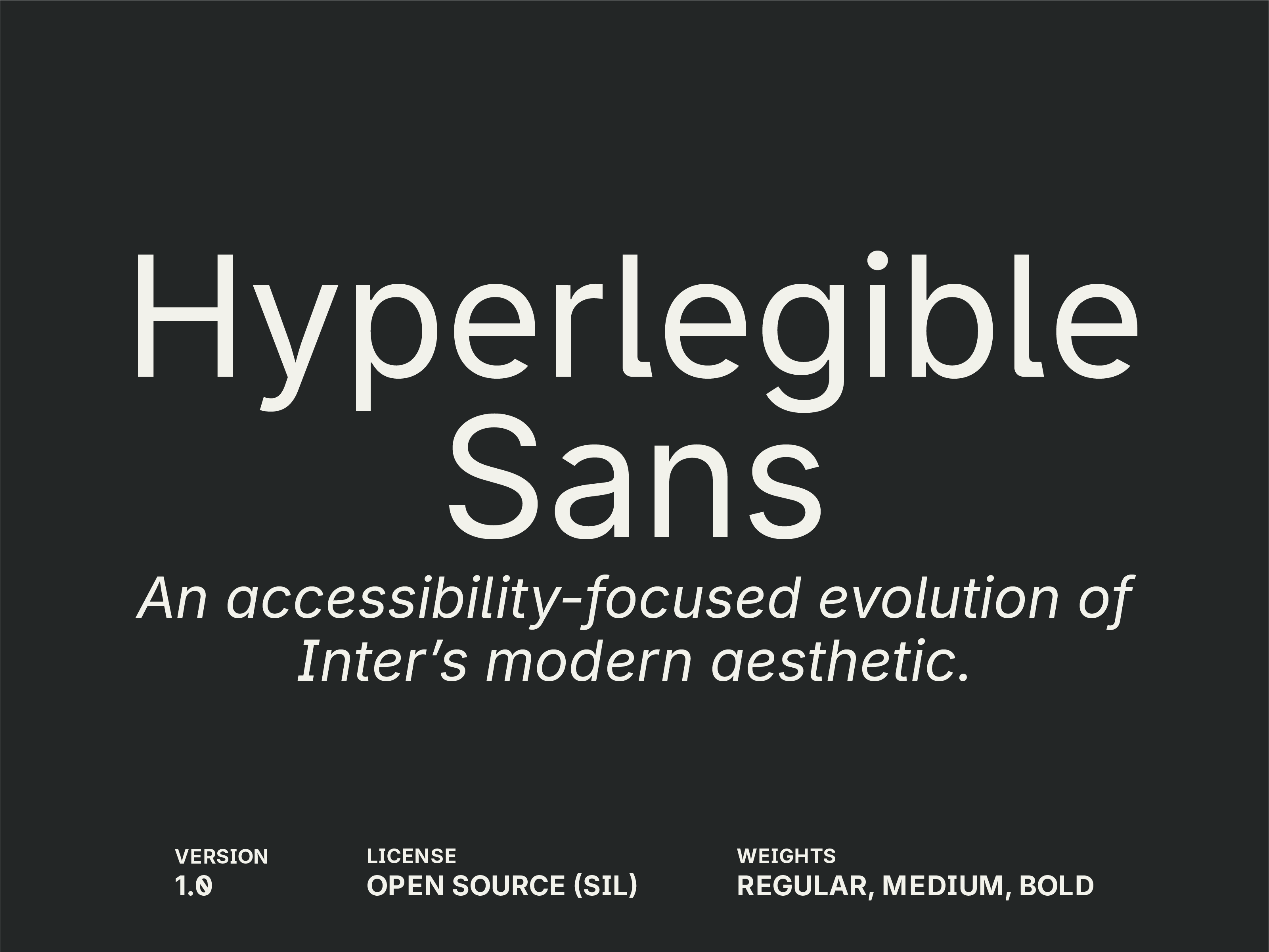 Open Source Font - Hyperlegible Sans accessibility branding design font free freebie legibility open source typography