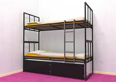 Bunk Beds for Wilson Hostel 3d product design production