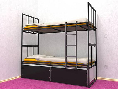 Bunk Beds for Wilson Hostel 3d product design production