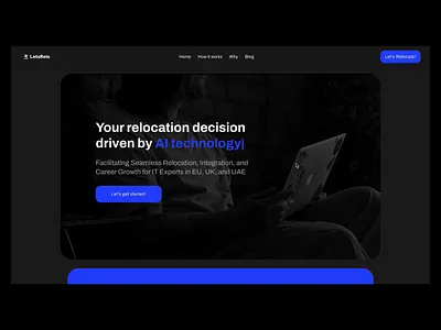 LetsRelo.co site animation branding ui web