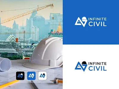Real Estate, Construction - Infinite Civil Logo Design abstract building apartment apartment building architecture building building logo building structure city city logo construction graphics home house logo houserent husian ahmed infinite civil logo design lasthusian logo property real estate