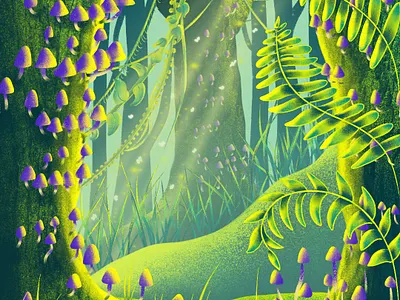 Mystical Forest drawing fairy forest illustration magical mystical nature procreate