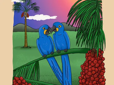arara azul animais illustration ilustração